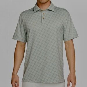 Jordan Golf Men's Light Gray Geometric Polo